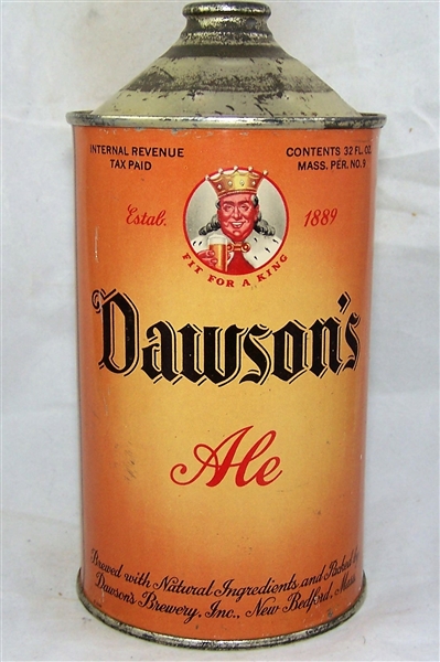 Dawsons Ale Quart Cone Top Beer Can