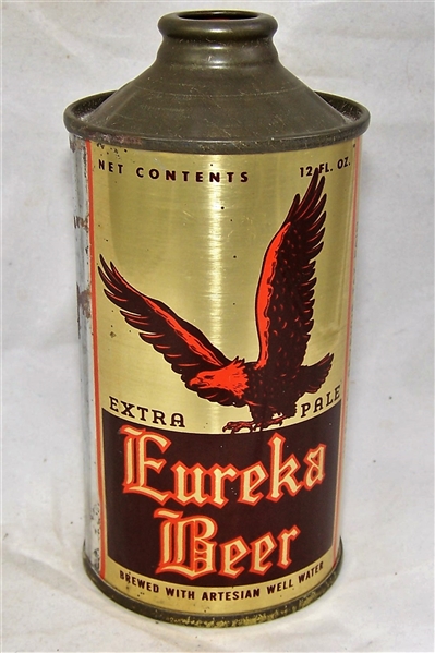 Eureka Extra Pale Low Pro Cone Top Beer Can