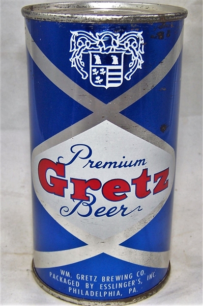 Gretz Premium Flat Top Beer Can