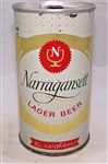 Narragansett Lager Zip Top (Hi Neighbor!) Beer Can. Zip intact.