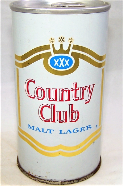 Country Club Malt Lager Tab Top Beer Can