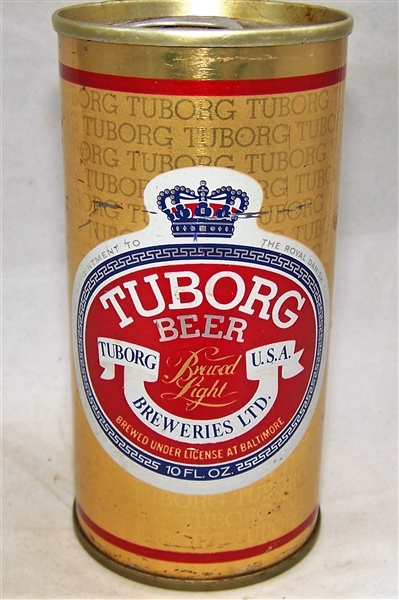 Tough 10 ounce Tuborg Tab Top Beer Can