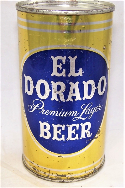 El Dorado Premium Lager Flat Top Beer Can, All Original, Maier Top Lid.