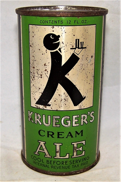 Kruegers Cream Ale Opening Instruction Baldy Beer Can