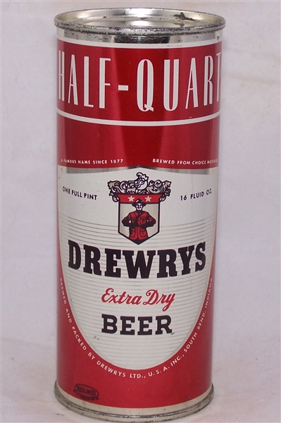 Drewrys Half Quart (Your Character) Flat Top Beer Can