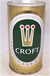 Croft Imported Ale Quality Zip Top Beer Can.