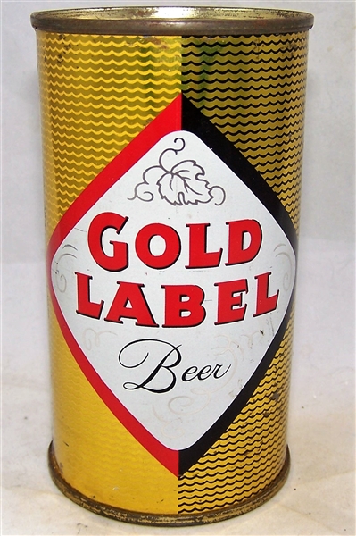 Gold Label Flat Top Beer Can