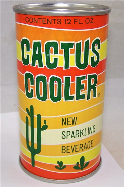 Pristine Cactus Cooler Pre Zip Code Flat Top Soda Can, Tough can.