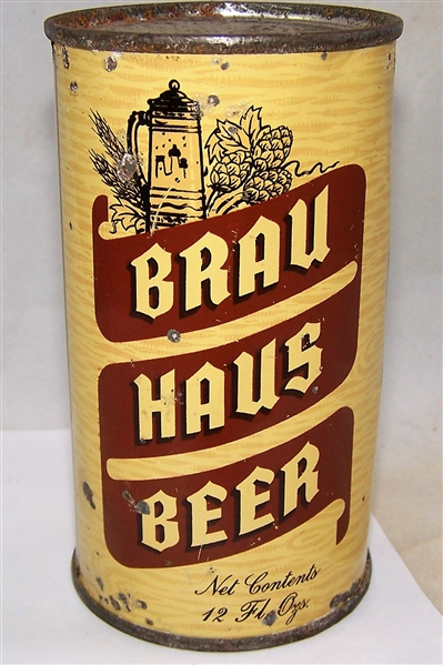 Brau Haus Opening Instruction Flat Top Beer Can