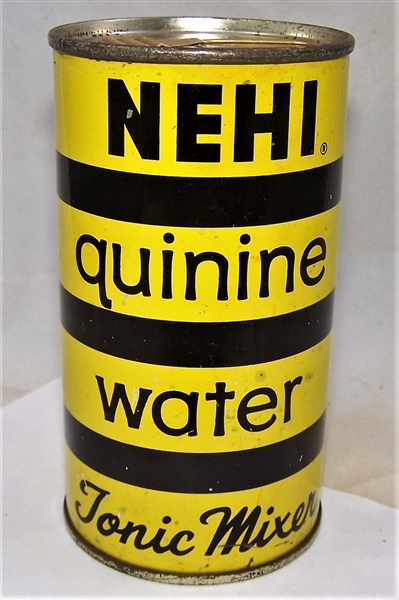 Nehi Quinine Water Pre Zip Code Juice Top Bottom opened Soda Can