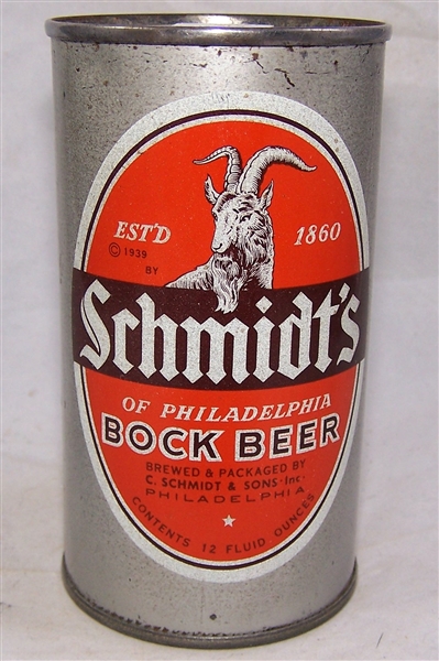 Schmidts Bock flat Top Beer Can