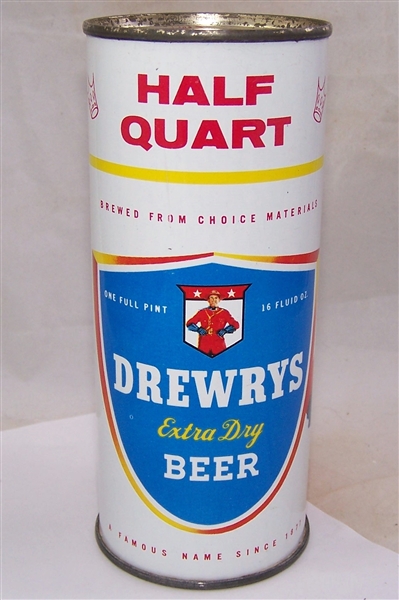 Drewrys Half Quart Flat Top Beer Can.....Clean!