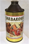 Barbarossa Cone Top Beer Can, Non IRTP, Clean Can