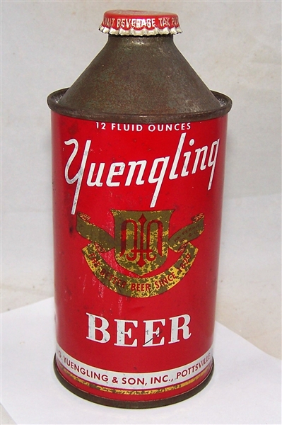 Yuengling Cone Top Beer Can With Crown