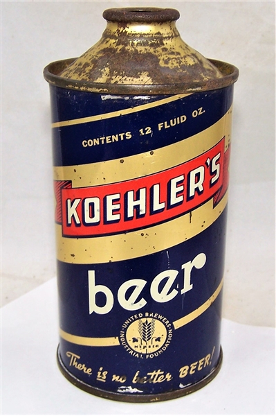 Koehlers Low Pro Cone Top Beer Can