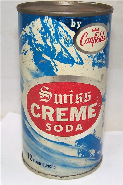 Canfields Swiss Creme Pre Zip Code Soda Flat Top Can