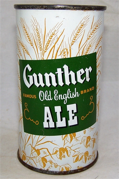 Gunther Old English Brand Ale flat Top Beer Can