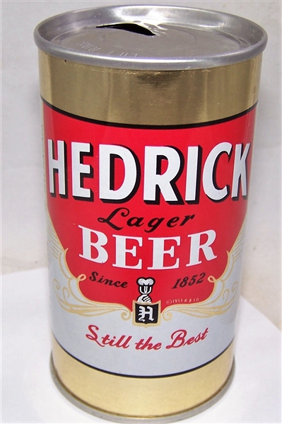 Metallic Hedrick Early Ring Pull Beer Can