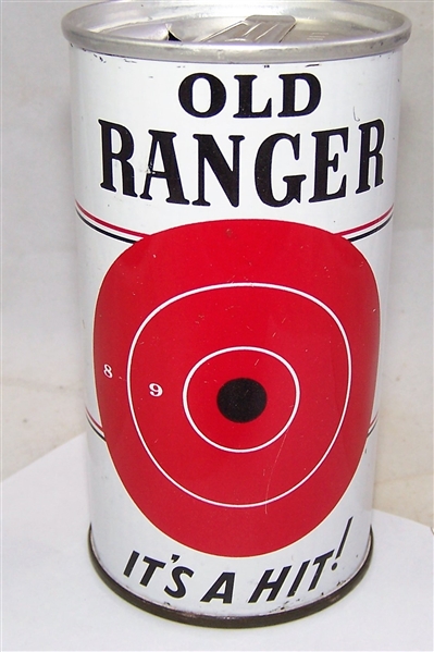 Old Ranger Zip Top Beer Can, Zip Intact
