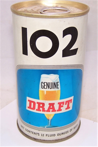 102 Genuine Draft Tab Top Beer Can Metallic