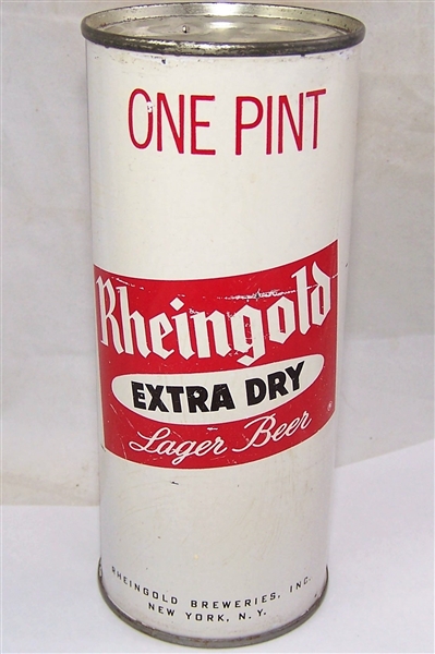 Rheingold 16 ounce Flat Top Beer Can (One Pint)