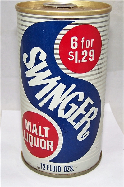 Swinger 6 for $1.29 Malt Liquor Tab Top Beer Can