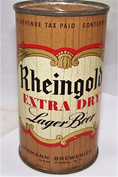 Rheingold Extra Dry Can Flat Top Beer Can, Tough Can!
