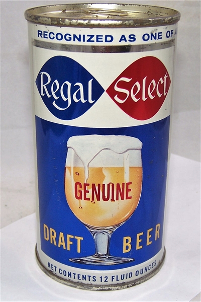 Regal Select Genuine Draft Juice Top Beer Can.