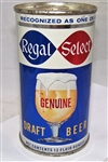 Regal Select Genuine Draft Juice Top Beer Can.