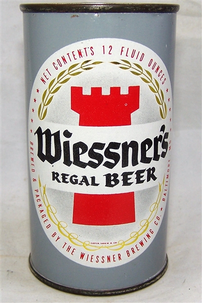 Wiessners Regal Flat Top Beer Can