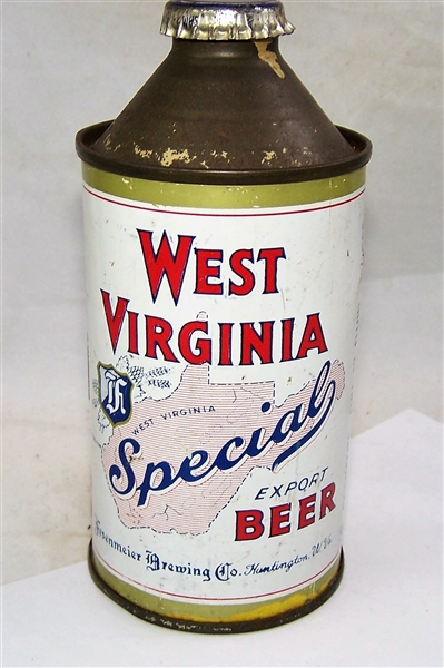 West Virginia Special Cone Top Beer Can
