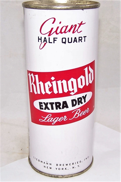 Rheingold 16 ounce Flat Top Beer Can (Giant)
