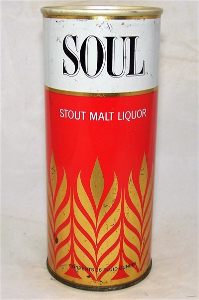 Soul Stout Malt Liquor Half Quart Tab Top Beer Can