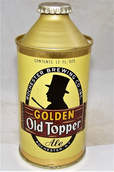 Minty Golden Old Topper Ale Cone Top with Crown.