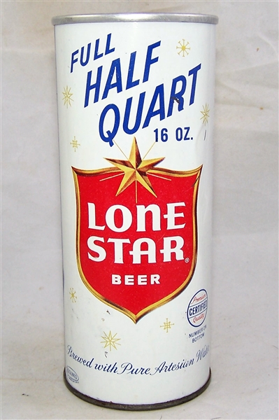 Lone Star Zip Top Half Quart Beer Can