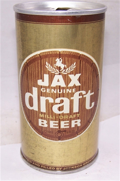 Jax Genuine Draft Zip Top Beer Can