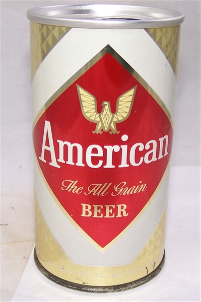 American The All Grain Zip Top Beer Can. 