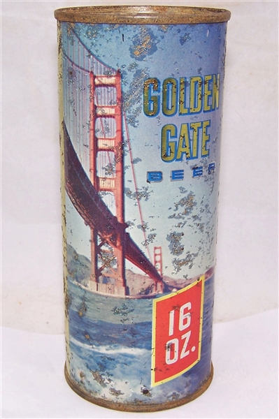 Golden Gate 16 ounce Flat Top Beer Can