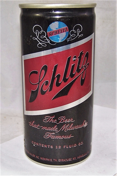 Schlitz Test Tab Top Beer Can, Longview Texas