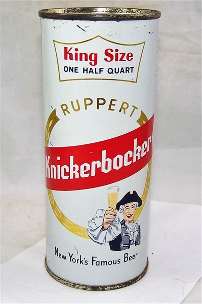 Ruppert Knickerbocker King Size Half Quart Flat Top Beer Can