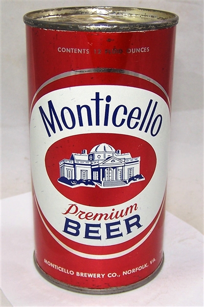 Monticello Premium Juice Top Beer Can