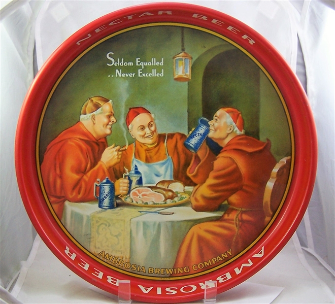 Ambrosia/Nectar "Seldom Equalled Never Excelled" 13 Inch Beer Tray
