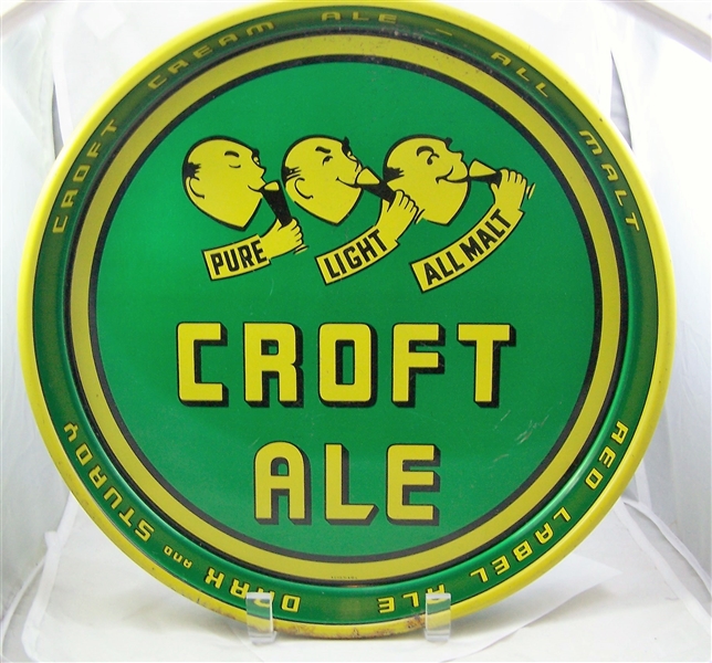 Croft Ale 13 inch beer tray....Featuring the lemon heads.