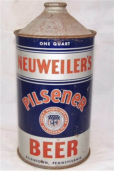 Neuweilers Pilsener Quart Cone Top Beer Can