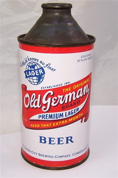 The Original Old German Premium Lager Cone Top Beer Can