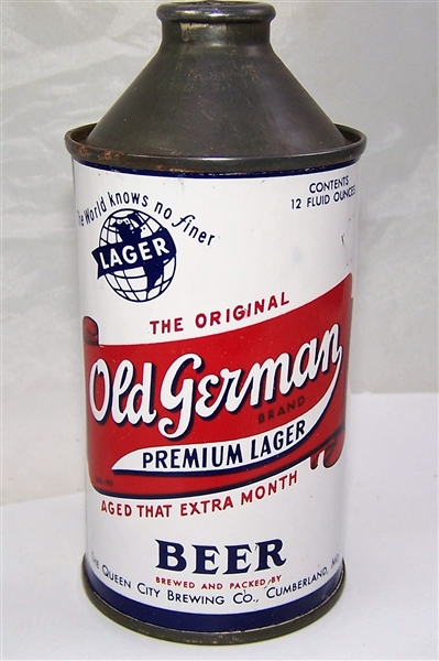 Old German (Aged That Extra Month) Cone Top Beer Can