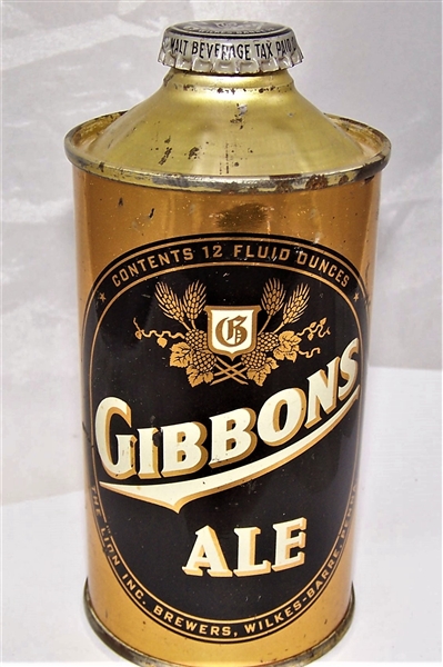 Gibbons Ale Low Pro Cone Top Beer Can