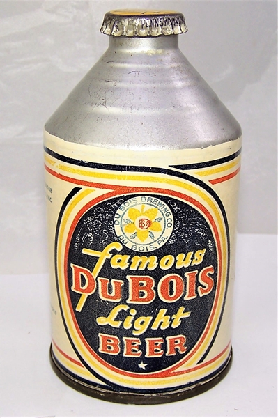 Famous Du Bois Light Crowntainer Beer Can.
