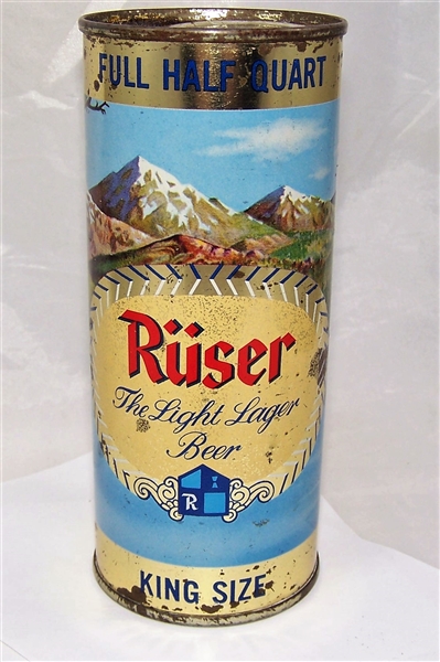 Ruser 16 ounce Flat Top Beer Can....Tough Can.