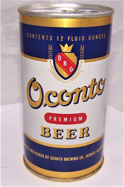 Undocumented Oconto Dull Gold Test Tab Top Beer Can